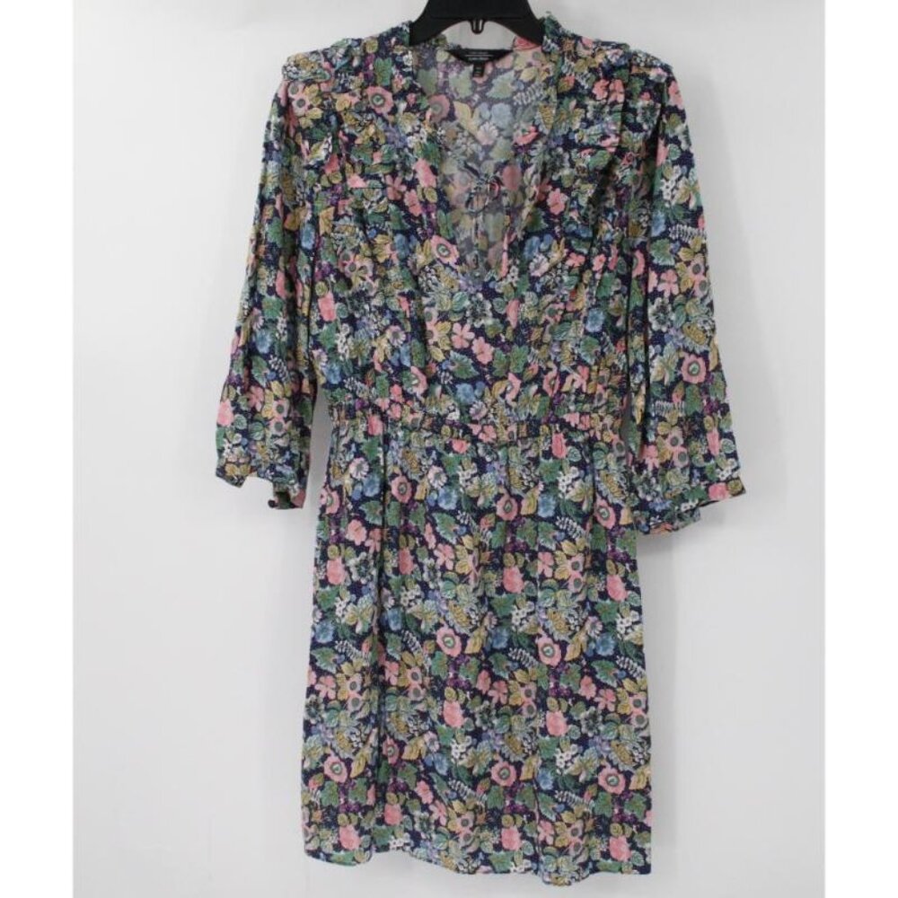 Paris Atelier & other stories dress Women's 8 floral long sleeve pleated viscose